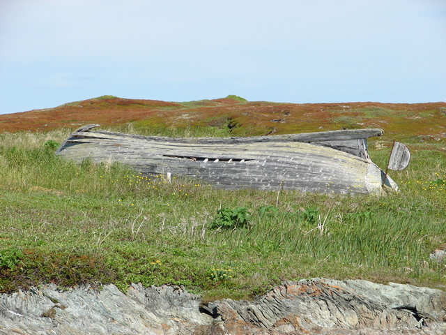 An abandoned 20th-century trap skiff.